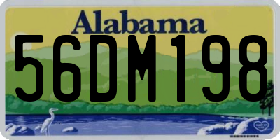 AL license plate 56DM198