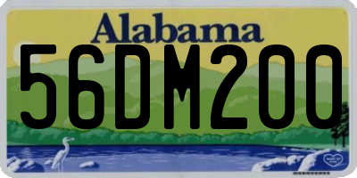 AL license plate 56DM200