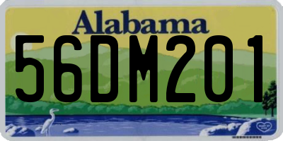 AL license plate 56DM201