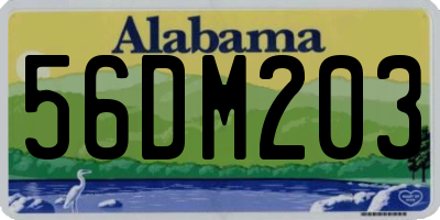 AL license plate 56DM203