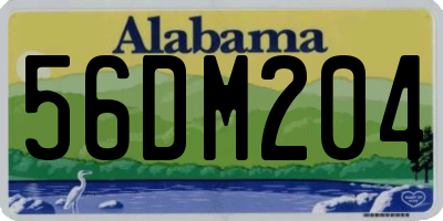 AL license plate 56DM204