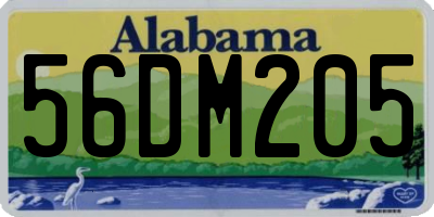 AL license plate 56DM205