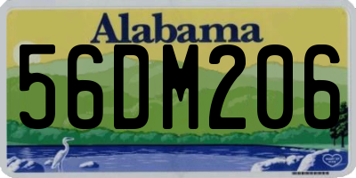 AL license plate 56DM206