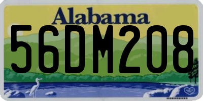 AL license plate 56DM208
