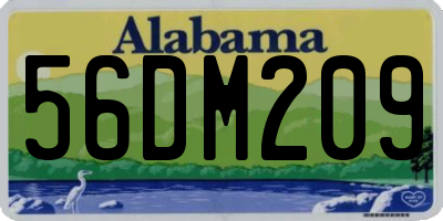 AL license plate 56DM209