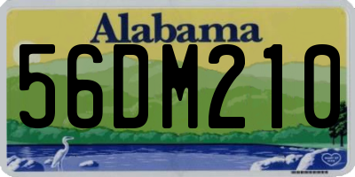 AL license plate 56DM210