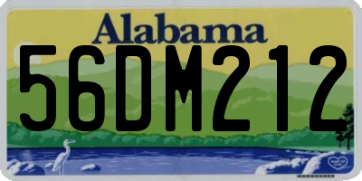 AL license plate 56DM212