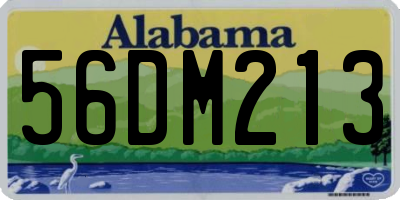 AL license plate 56DM213