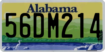 AL license plate 56DM214