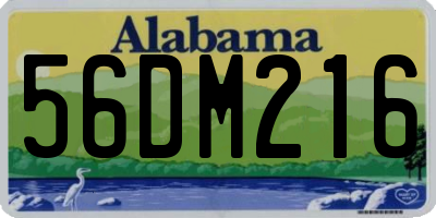 AL license plate 56DM216