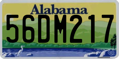 AL license plate 56DM217