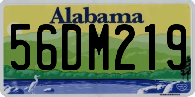 AL license plate 56DM219