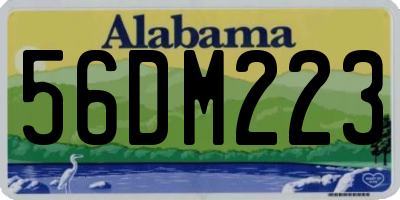 AL license plate 56DM223