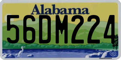 AL license plate 56DM224