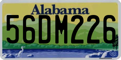 AL license plate 56DM226