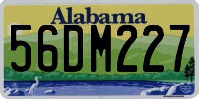 AL license plate 56DM227