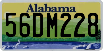 AL license plate 56DM228