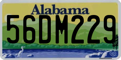 AL license plate 56DM229
