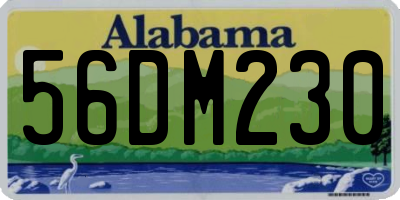 AL license plate 56DM230