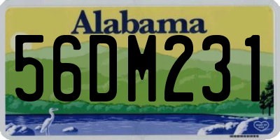 AL license plate 56DM231