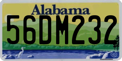 AL license plate 56DM232