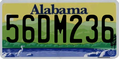 AL license plate 56DM236