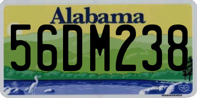 AL license plate 56DM238