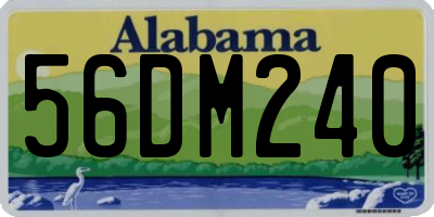 AL license plate 56DM240