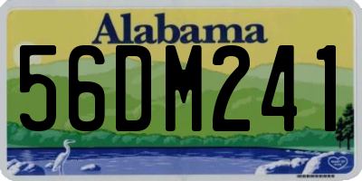 AL license plate 56DM241