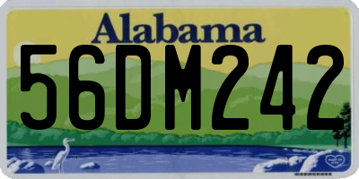 AL license plate 56DM242