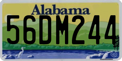AL license plate 56DM244