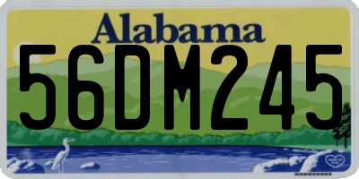 AL license plate 56DM245