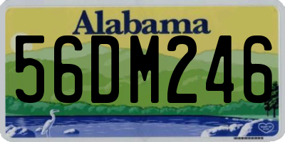 AL license plate 56DM246