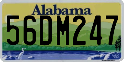 AL license plate 56DM247