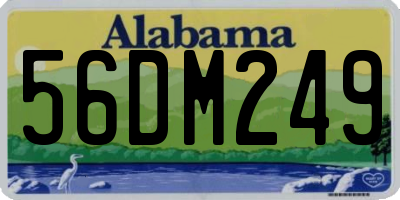 AL license plate 56DM249