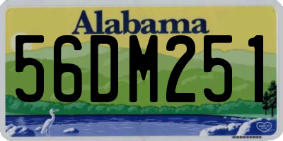 AL license plate 56DM251