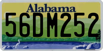 AL license plate 56DM252