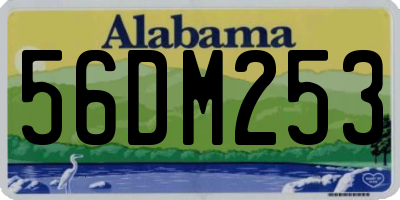 AL license plate 56DM253