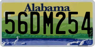 AL license plate 56DM254