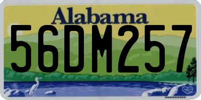 AL license plate 56DM257