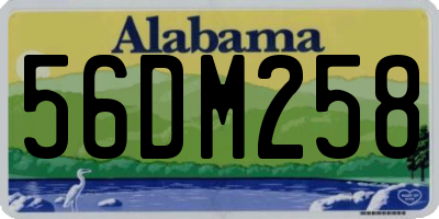AL license plate 56DM258