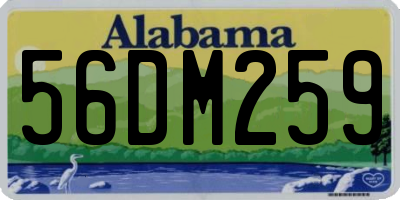 AL license plate 56DM259