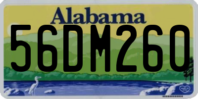 AL license plate 56DM260