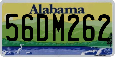 AL license plate 56DM262
