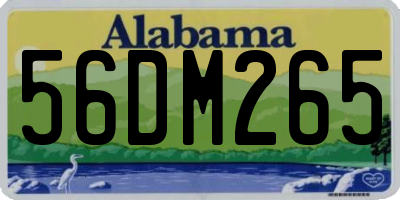 AL license plate 56DM265