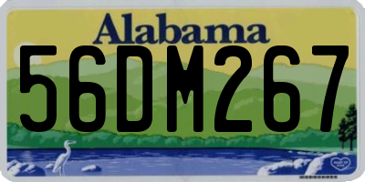 AL license plate 56DM267