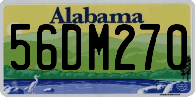 AL license plate 56DM270