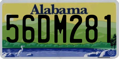 AL license plate 56DM281