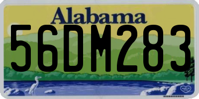 AL license plate 56DM283