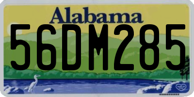AL license plate 56DM285